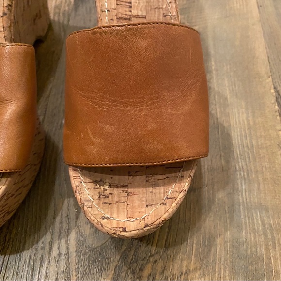 Steve Madden Surg camel leather cork wedges - Picture 6 of 14